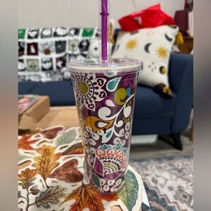 Vera Bradley new plum crazy travel tumbler